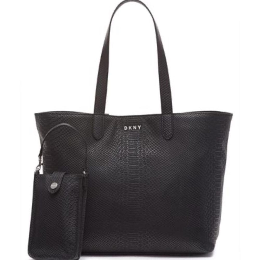 DKNY SNAKE-EMBOSSED TOTE